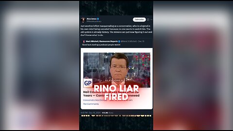 RINO Liar Kicked Out of Fox - Alex Jones on X