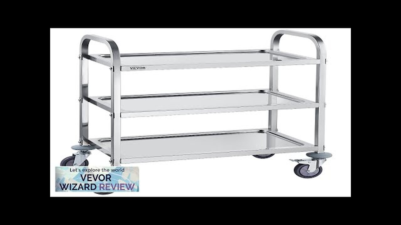 VEVOR Stainless Steel Cart 3 Layers Lab Utility Cart 400 lbs Weight Review