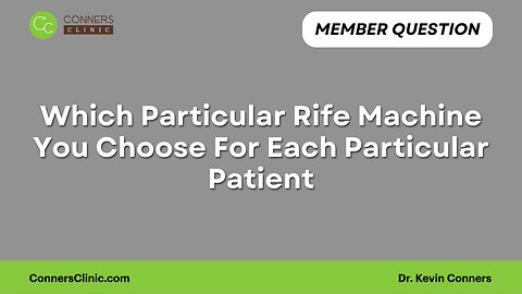 Which Rife machine do you recommend?