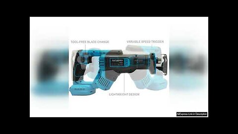 Cordless Reciprocating Saw Power Saw for Wood / Metal Cutting with 4pcs Review