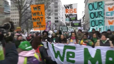 Woke mob march in Washington, DC before MAGA President Donald Trump's Inauguration (Jan 18, 2025)