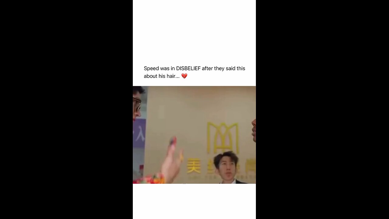 Speed was in DISBELIEF after they said this about his hair...💔