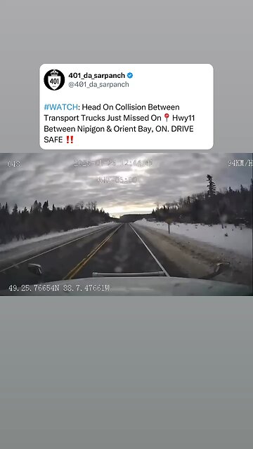 Dangerous Driving On Highway 11