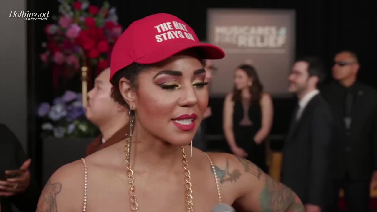 Joy Villa Wears a Trump Hat at the Grammys