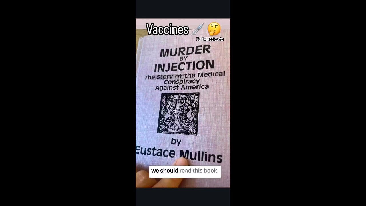 "Murder by Injection" 💉 book goes over the harms of vaccines !