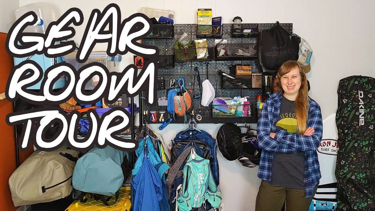 Gear Room Tour - How I Store My Gear For Camping, Mountain Biking, Paddle Boarding and More!