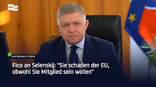 Fico an Selenskij: "Sie schaden der EU, obwohl Sie Mitglied sein wollen"