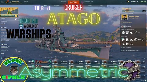 *Premium Ship* IJN Cruiser T-8 ATAGO in Asymmetric | World of Warships