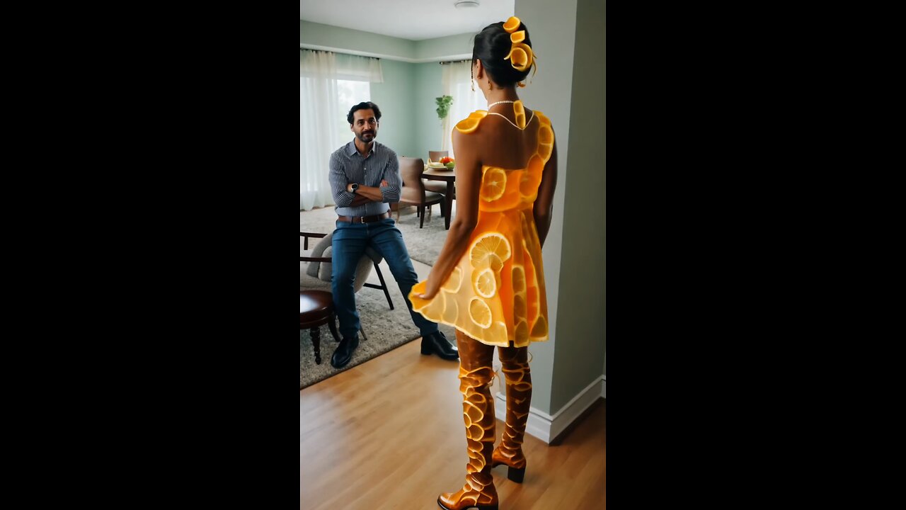 orange dress