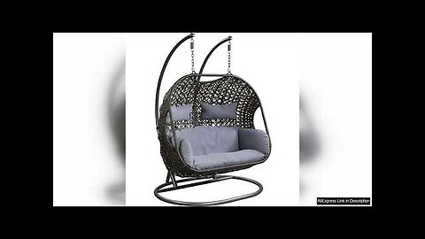 Double Swing 2 Person HangingWicker Rattan Egg Chair UV Resistant Cushion Review