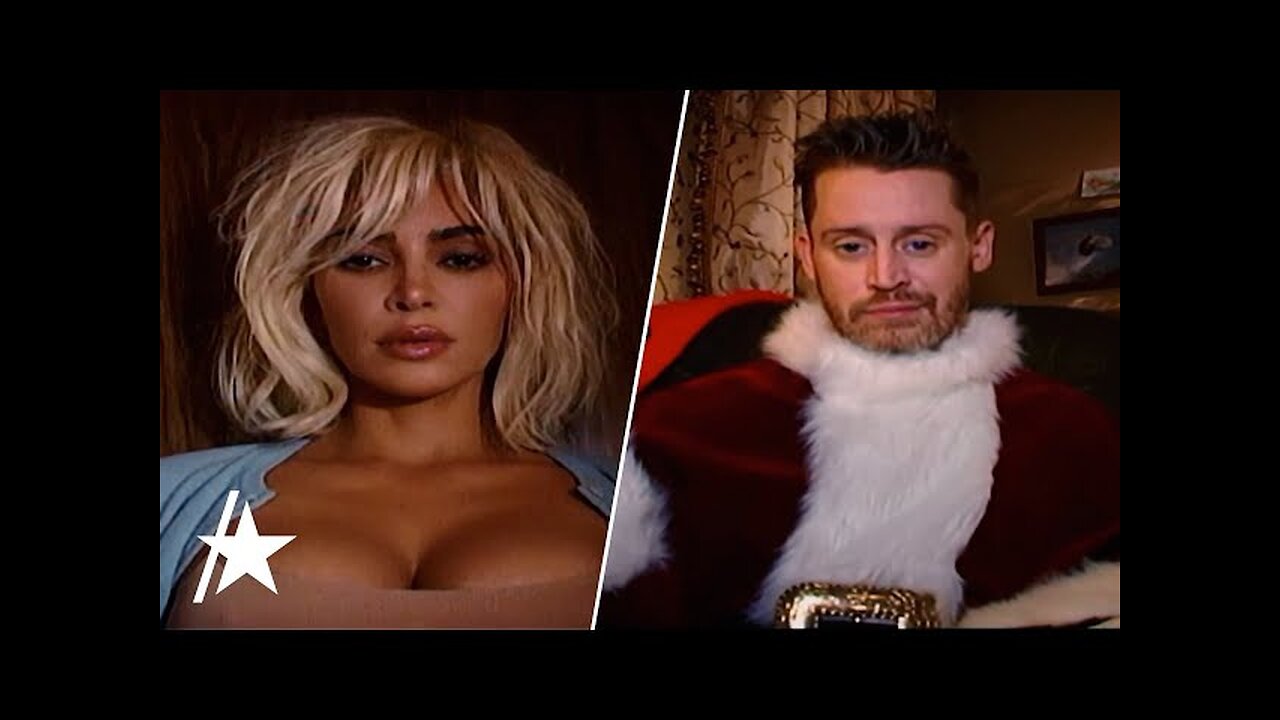 See Kim Kardashian’s Eccentric ‘Santa Baby’ Video w/ Macaulay Culkin SURPRISE