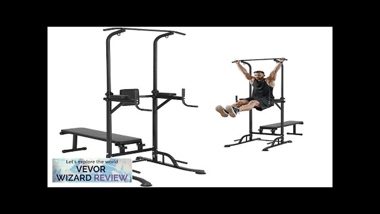 VEVOR Power Tower with Bench 10-Level Height Adjustable Pull Up Bar Stand Review