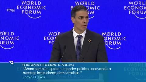 FORO DAVOS: PEDRO SÁNCHEZ plantea ELIMINAR el ANONIMATO en las REDES SOCIALES | RTVE