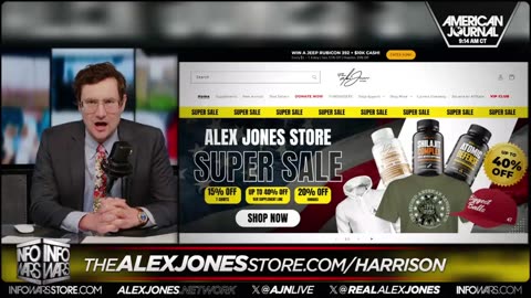 ALEX JONES - INFOWARS LIVE - ALEXJONES.NETWORK - THERE'S A WAR ON FOR YOUR MIND! ➡ THE ALEX JONES SHOW • WAR ROOM WITH OWEN SHROYER • THE AMERICAN JOURNAL WITH HARRISON SMITH • SUNDAY NIGHT LIVE WITH CHASE GEISER