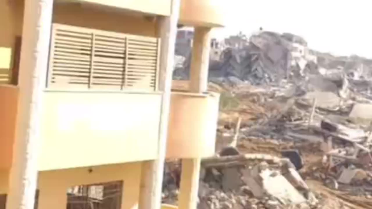 The Israeli army completely destroyed the city of Beit Lahia in the northern Gaza Strip