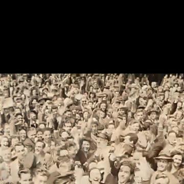 President Truman announces German surrender historic #Colourized footage🇺🇸 🤝 🇩🇪 🎥