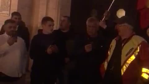 Daniel Zăgănescu la protestul din Timișoara, 9 martie 2025