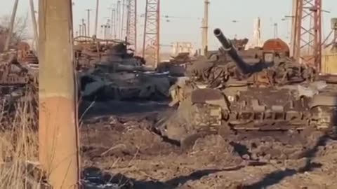 🔥 Russian tanks that were destroyed during the Russian offensive near