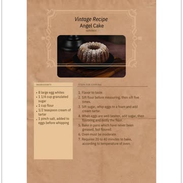 Angel Cake Recipe