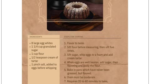 Angel Cake Recipe