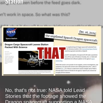 Fact Check: NASA Video Does NOT Show UFO At International Space Station