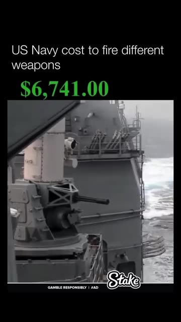 US Navy cost to fire different weapons