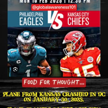 Superbowl Kansas and Philadelphia connection to 2 major plane crashes.