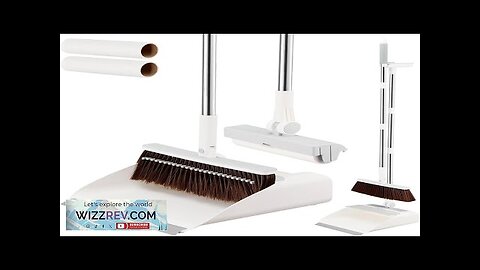 2-in-1 Broom and Dustpan Set with Lint RollersSticky Lint Remover with Adjustable Review