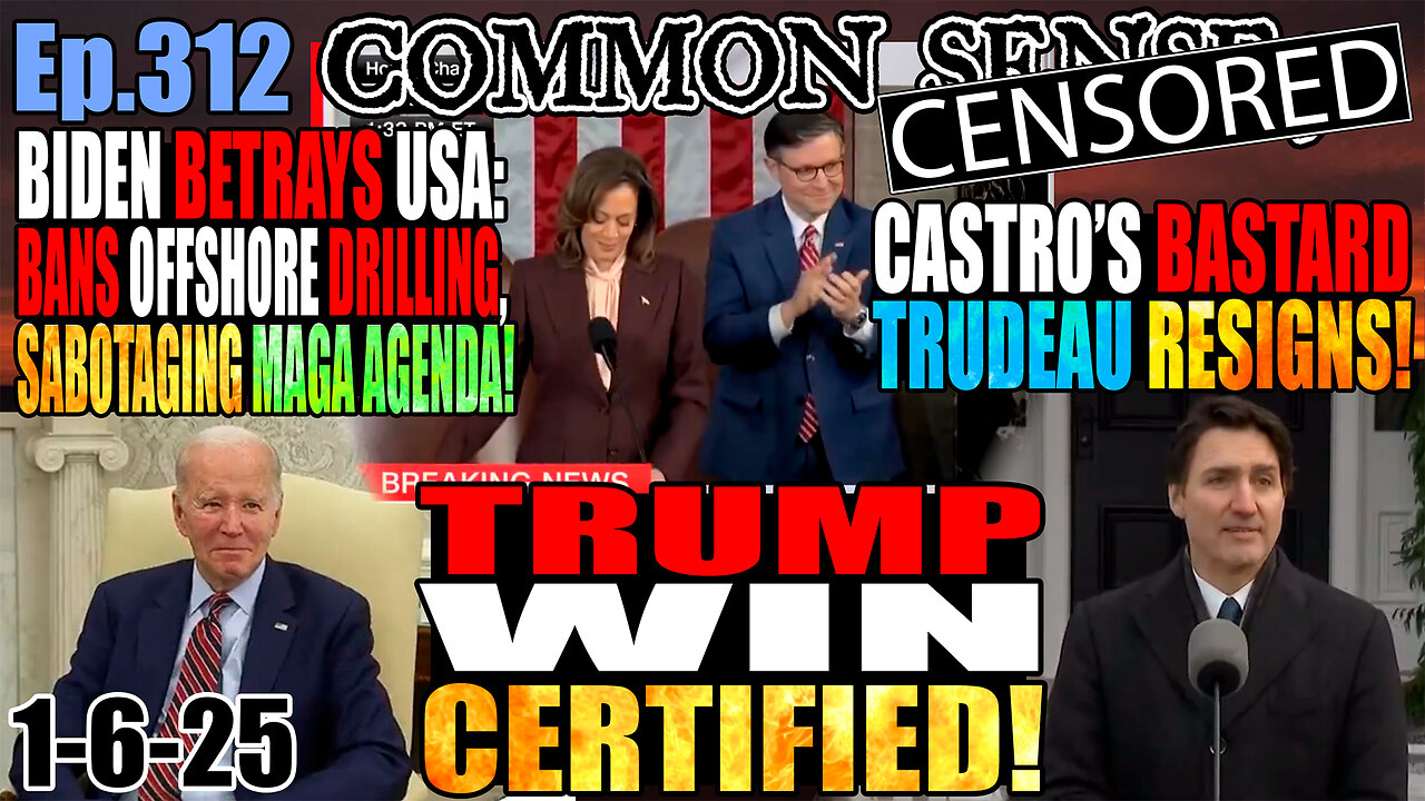 Ep.312 Trump Election Certified! Trudeau RESIGNS! Biden Bans Offshore Drilling! Official Jan 6 Pardon Press Conference, Pete Hegseth Reportedly Has The Votes, Dana White Appointed To Meta’s Board!