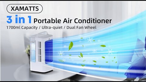 Portable Air Conditioners, 1700ml Evaporative Air Cooler with Remote