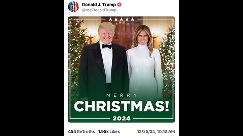 TRUMP❤️🇺🇸🥇🪽SPECIAL CHRISTMAS MESSAGE🤍🇺🇸🏅🪽💃🎄🕺TO AMERICANS💙🇺🇸🏅🪽🏰🎄🏛️⭐️