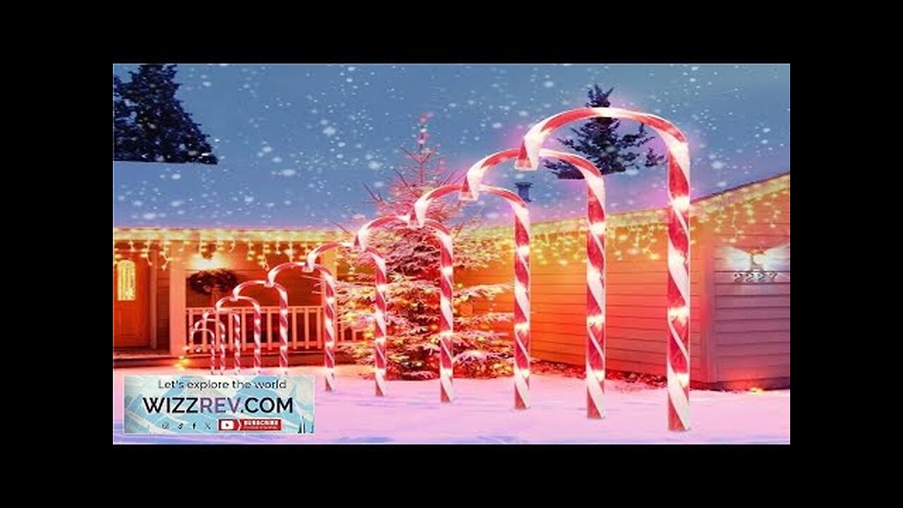 New Christmas Light Pathway Candy Cane Walkway Light Usb Powered Street Lamp Review