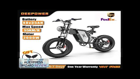 DEEPOWER X20 PRO 2000W Adults Electric Bike Bicycle 48V 30AH 20 Inch Review