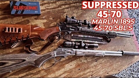 Suppressed Subsonic 45-70 Marlin 1895 Lever Action Rifle Shooting