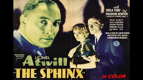 Lionel Atwill THE SPHINX 1933 Mute Man May be Pretending in Order to Commit Murder FULL MOVIE in Color