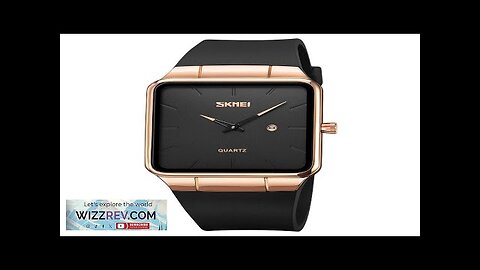 SKMEI Fashion Square Men Watch Simple Quartz Watch Waterproof Electronic Watch Casual Review