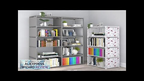 Portable Bookshelf with Fabric Cloth At Back Cube Closet Storage Organizer Bookcase Review