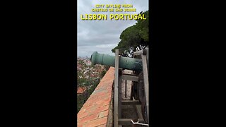 Exploring Lisbon Portugal: City Skyline from Castelo de São Jorge #shorts