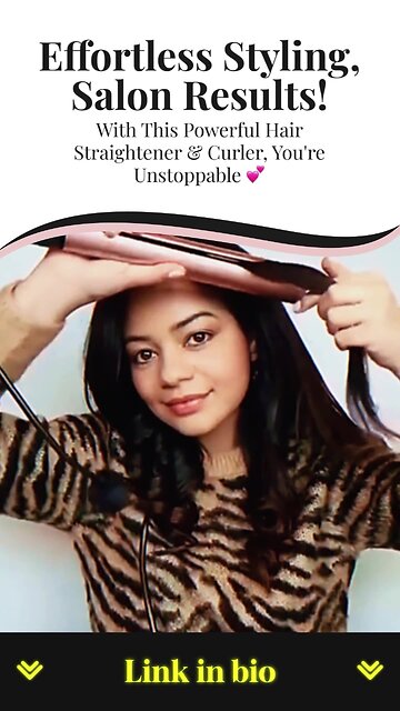 Rose Gold Premium 2-in-1 Hair Straightener and Curler