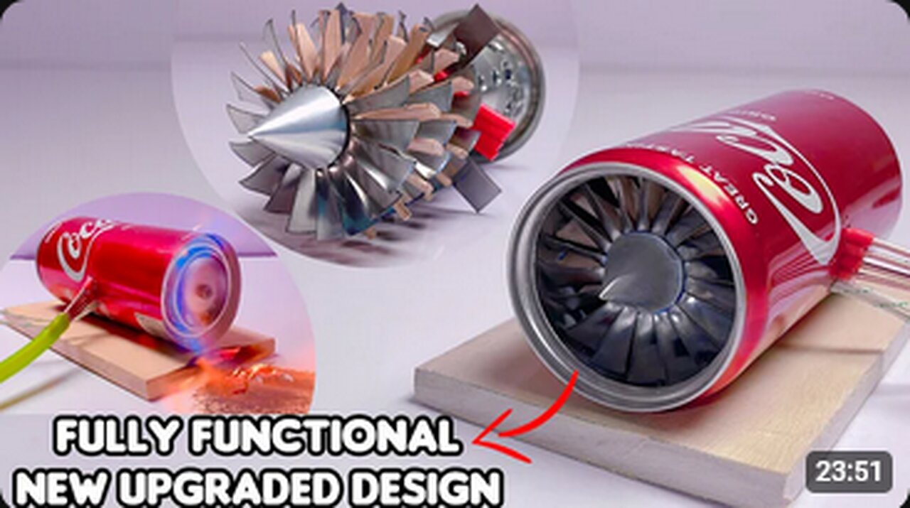 Making a Fully Functional Jet Engine from Soda can _ diy Jet Engine _ homemade J