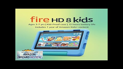 Amazon Fire HD 8 Kids tablet (newest model) ages 3-7. Top-selling 8" Review