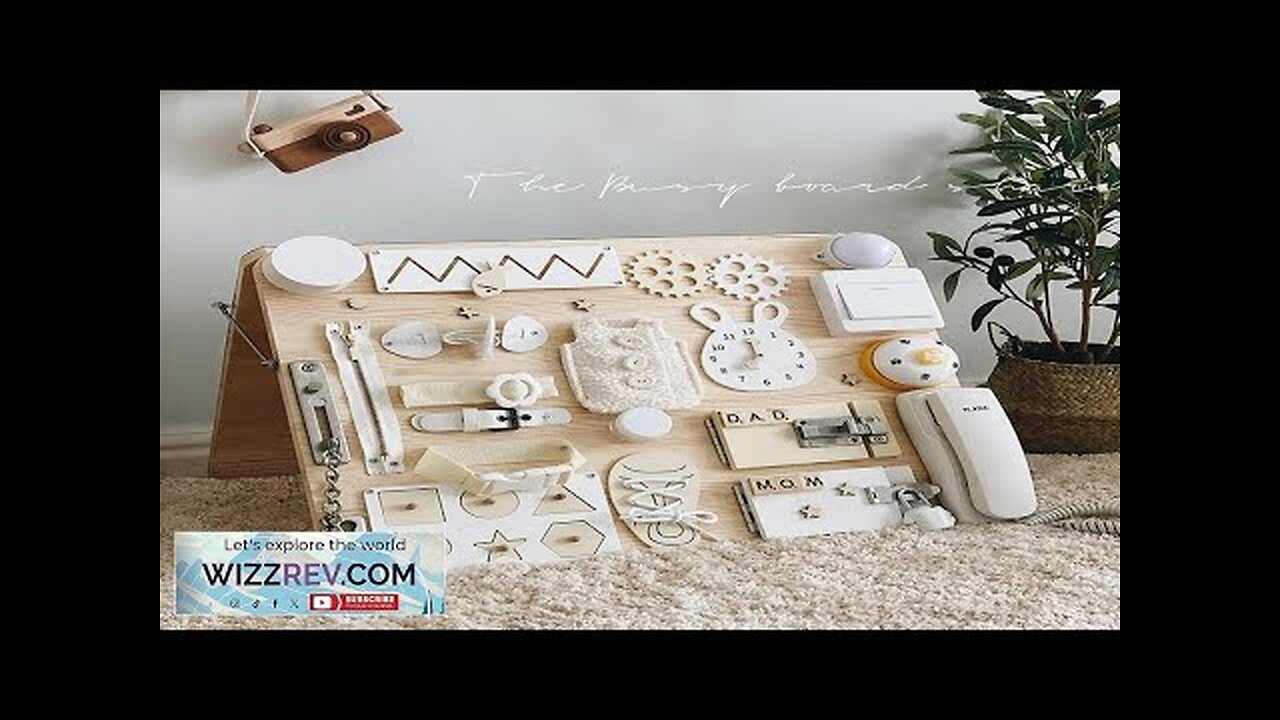 Busy Board Montessori Education Montessori toys for kids Baby Learning Skill Cognitive Review