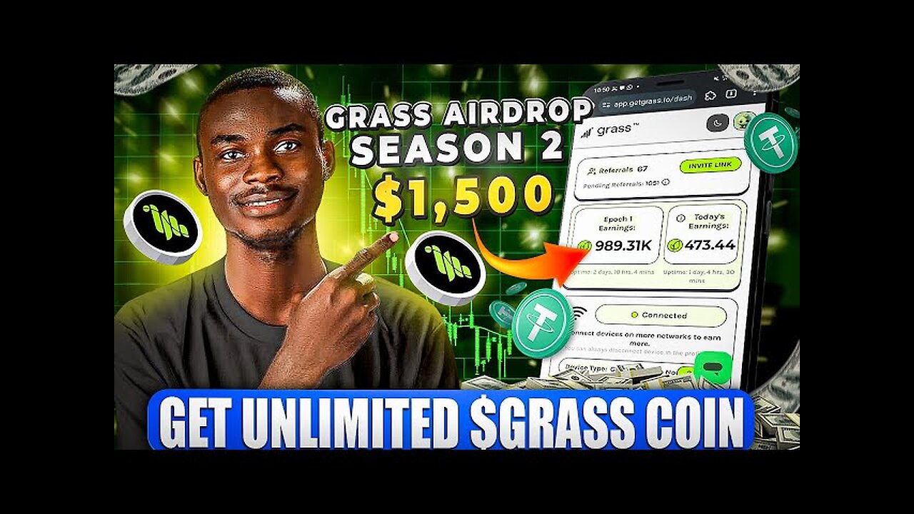 GRASS Airdrop Season 2: How To Earn UNLIMITED $Grass Coin Airdrop | $1,500 is Possible