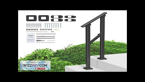 VEVOR 1-2 Handrails for Outdoor for Seniors Porch Deck Black Square Tube Review