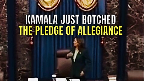 Kamala Harris MESSED UP the Pledge of Allegiance today on the Senate Floor 🤦‍♂️