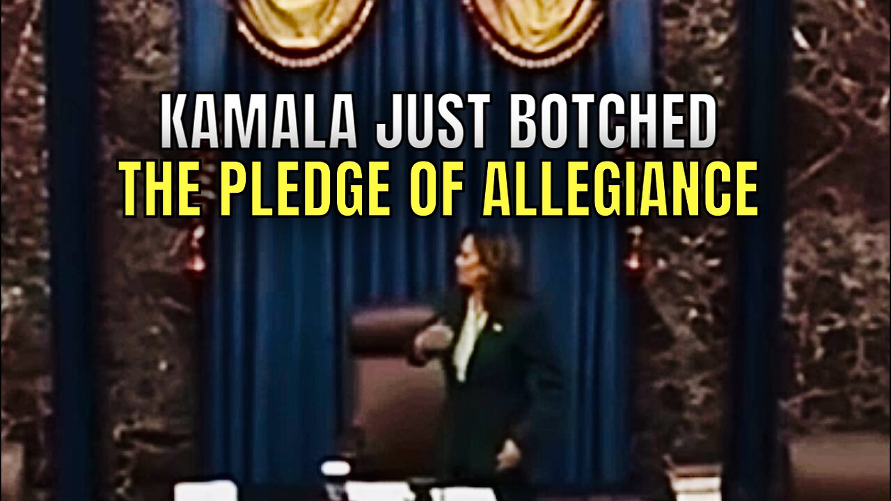 Kamala Harris MESSED UP the Pledge of Allegiance today on the Senate Floor 🤦♂️