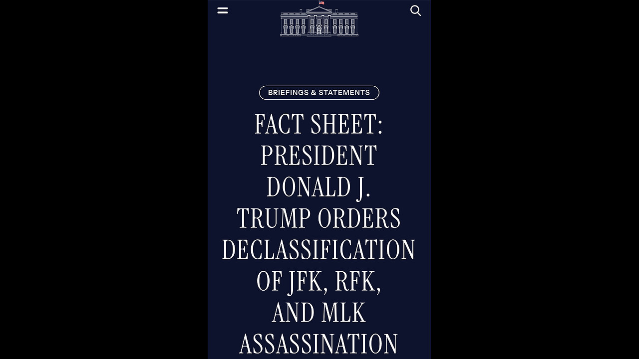 Trump Orders Full Declassification of JFK, RFK, and MLK Assassination Files