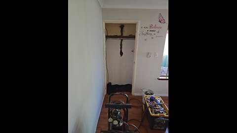 Burst pipe inside closet