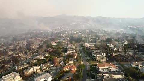 New drone footage shows the complete devastation and destruction from the Pacific Palisades Fire