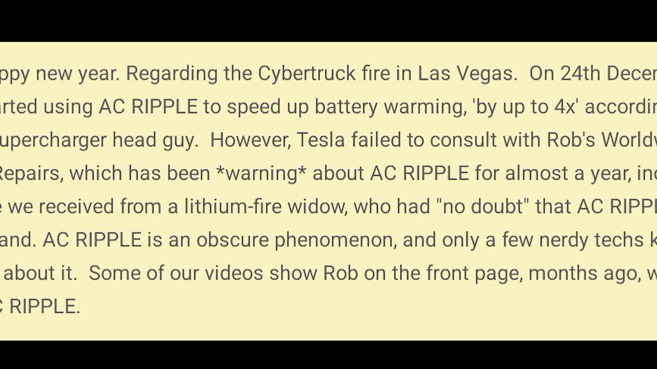 The Dark Side of AC RIPPLE: Lessons from the Cybertruck Incident